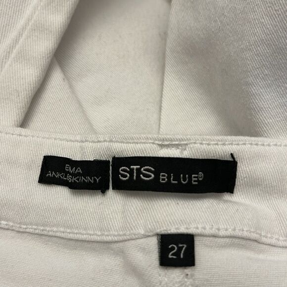 STS blue white distressed Emma Ankle skinny jeans Size 27 EUC - Picture 9 of 11
